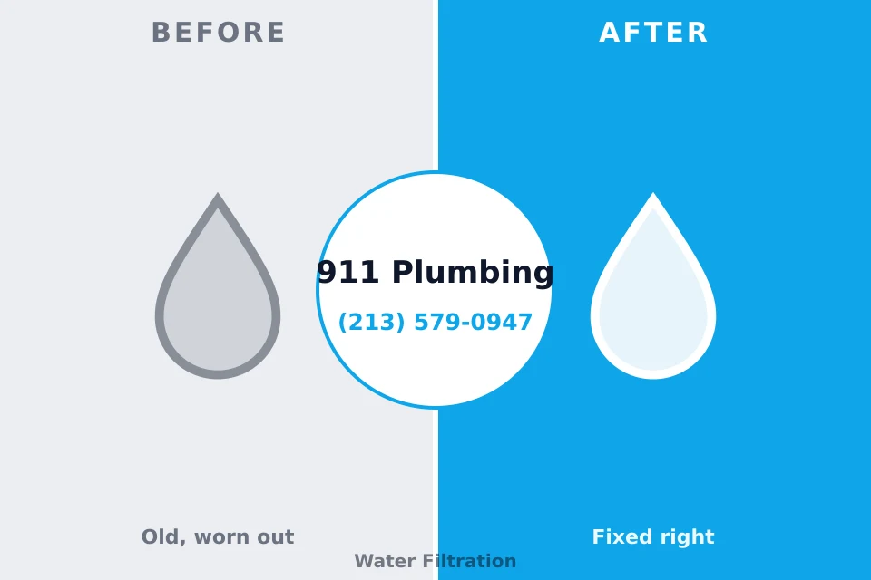 Before and after: plumbing repair Litchfield, MN